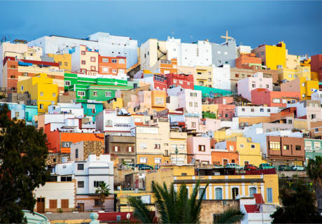 Värikkäitä taloja Las Palmasissa